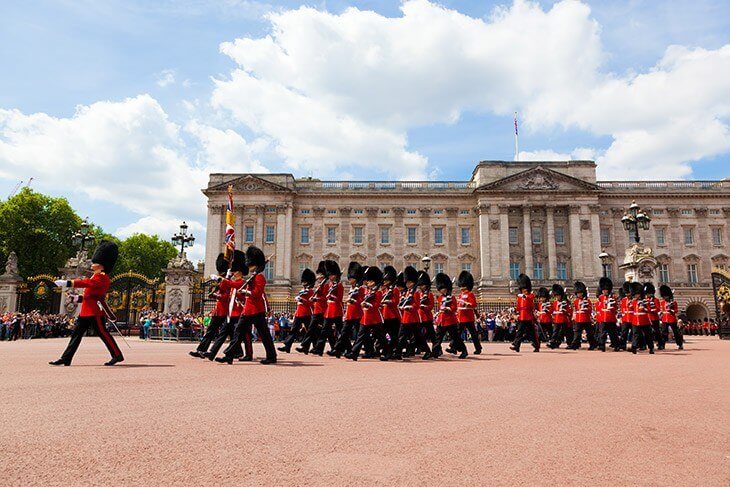 The Changing of the Guard in Buckingham Palace The Changing of the Guard in Buckingham Palace